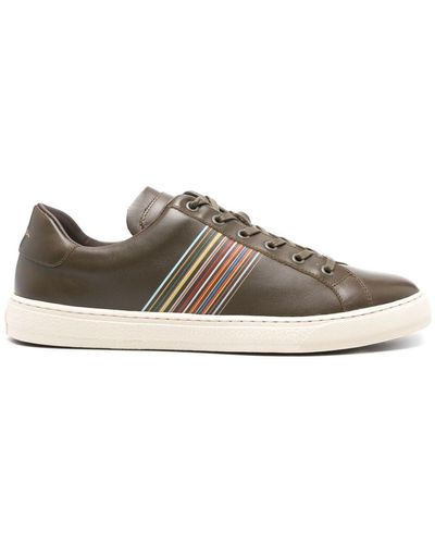 Paul Smith Hansen Leather Trainers - Brown