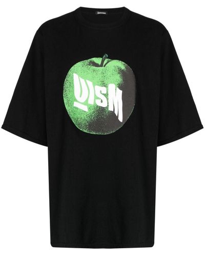 Undercoverism Apple-print Cotton T-shirt - Black