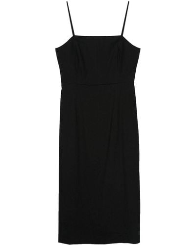 Theory Sleeveless A-line Midi Dress - Black