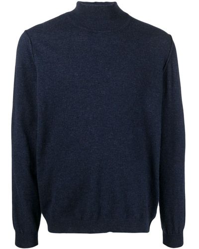 Woolrich High-neck Knitted Sweater - Blue