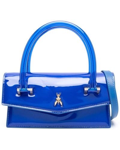 Patrizia Pepe Glitter-detail Mini Bag - Blue