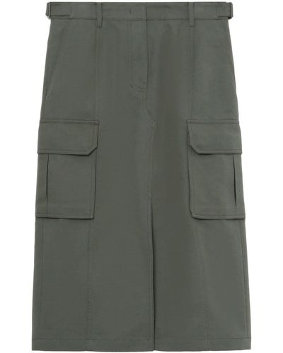Juun.J Cotton-blend Cargo Skirt - Green