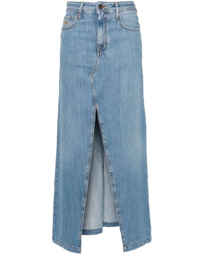 Jacob Cohen Front-slit Denim Midi Skirt - Blue