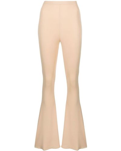 Magda Butrym High-waisted Flared Trousers - Natural