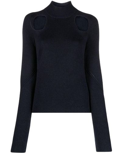 Zadig & Voltaire Micky Cut-out Merino-wool Sweater - Blue