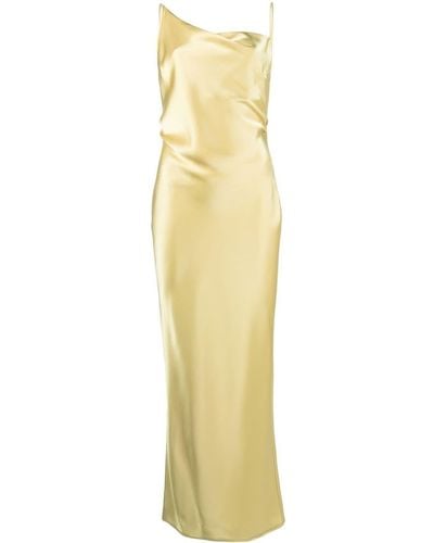 Nanushka Drapiertes Kleid - Gelb