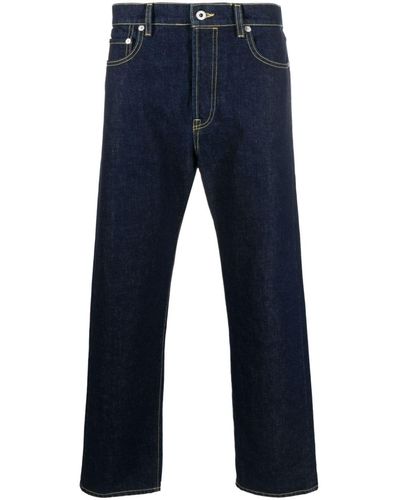 KENZO Mid-rise Straight-leg Jeans - Blue