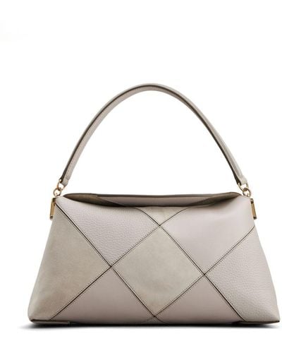 Tod's T Timeless Suede Tote Bag - Metallic
