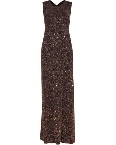 Proenza Schouler Sequin-embellished Knitted Dress - Brown