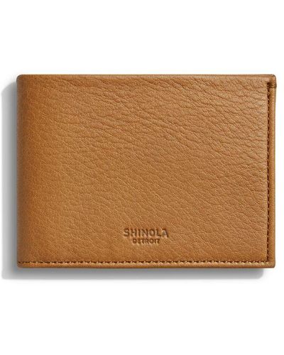 Shinola Debossed-logo Leather Cardholder - Brown