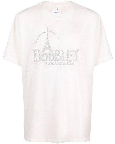 Doublet T-Shirt mit Logo-Print - Weiß