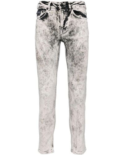 Versace Ausgeblichene Skinny-Jeans - Grau