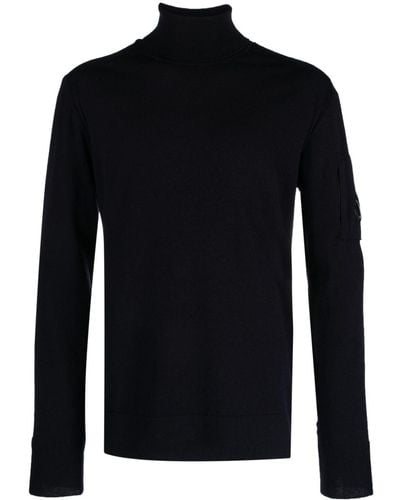 C.P. Company Lens-detail Roll-neck Sweater - Black