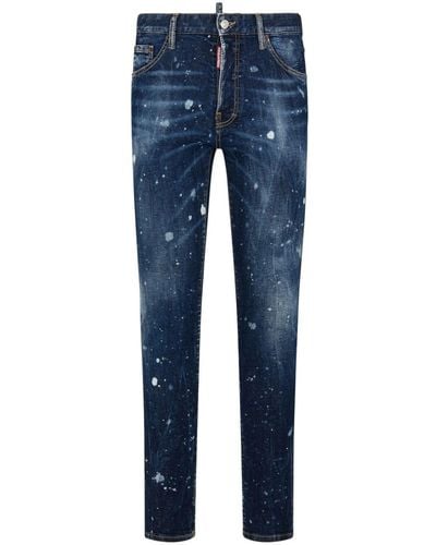 DSquared² Jeans skinny con effetto vernice - Blu