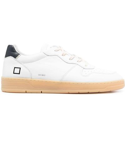 Date Ponente Leather Trainers - White