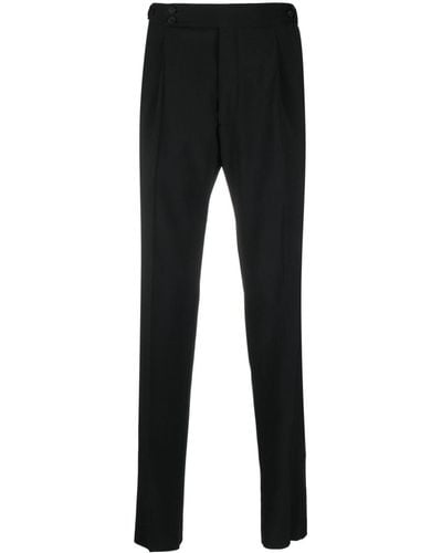 Tagliatore Slim-fit Tailored Trousers - Black