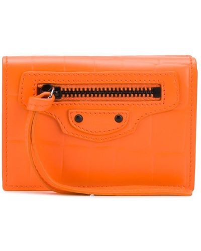 Balenciaga Neo Classic Mini Wallet - Orange