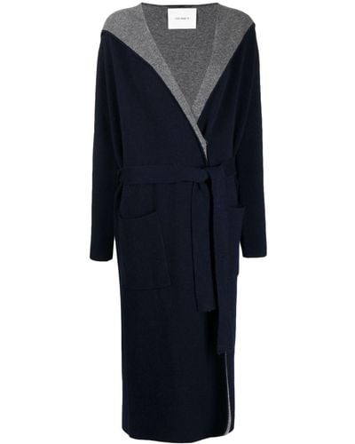 Lisa Yang Aiden Cashmere Hooded Coat - Blue