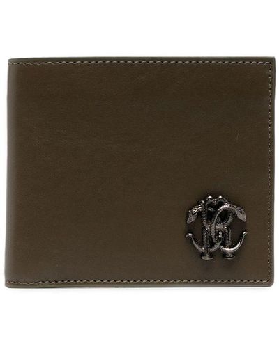 Roberto Cavalli Logo-plaque Leather Wallet - Brown
