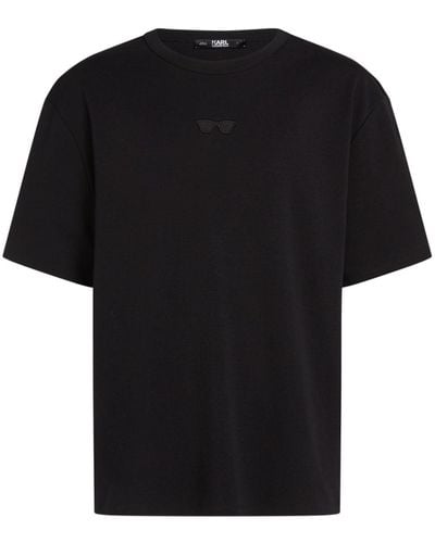 Karl Lagerfeld T-Shirt mit Patch - Schwarz