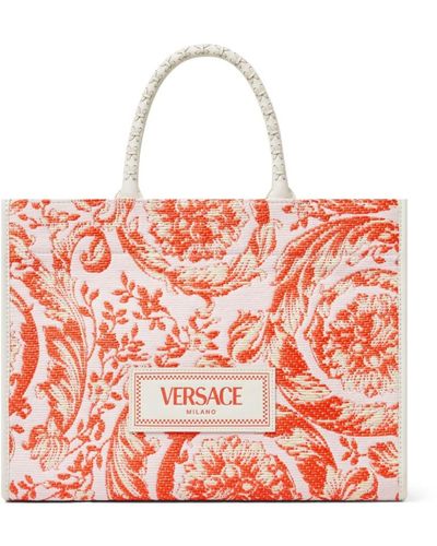 Versace Barocco Athena Tote Bag - Red