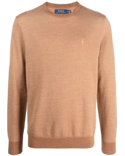Polo Ralph Lauren ヘリンボーン セーター - ブラウン