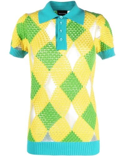 BOTTER Poloshirt mit geometrischem Muster - Gelb