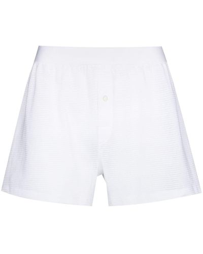 Sunspel Button-up Cotton Boxers - White
