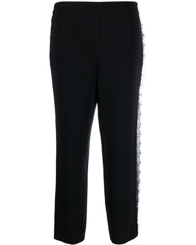 Prabal Gurung Lace-trim High-waisted Pants - Black