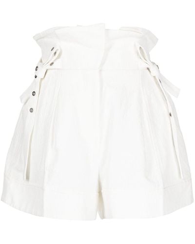 3.1 Phillip Lim Paperbag Cotton-linen Shorts - White