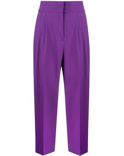 Fabiana Filippi High-waisted Tapered Pants - Purple
