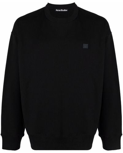 Acne Studios Sweater Met Face-patch - Zwart