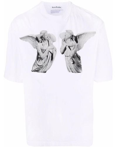 Acne Studios T-shirt Met Print - Wit