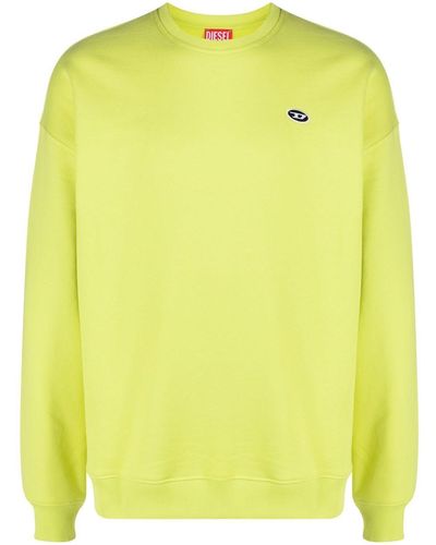 DIESEL S-rob-doval-pj Cotton Sweatshirt - Yellow