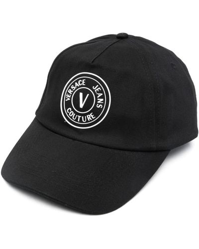 Versace Logo-print Cotton Cap - Black