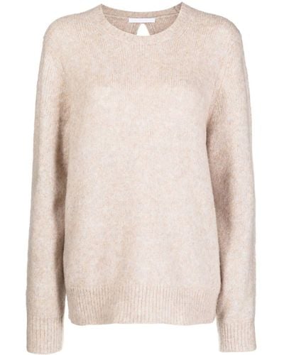 Helmut Lang Knitted Long-sleeve Sweater - Natural