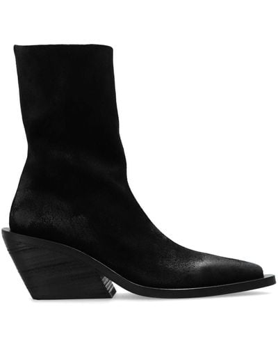 Marsèll Gessetto 90mm Point-toe Leather Ankle Boots - Zwart