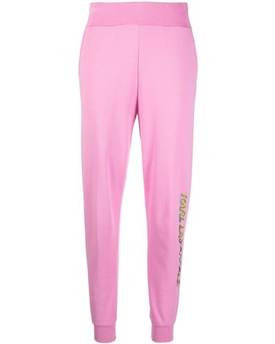 Karl Lagerfeld Future Logo Track Trousers - Pink