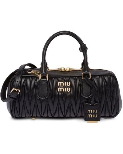 Miu Miu Matelassé Crossbody Bag - Black