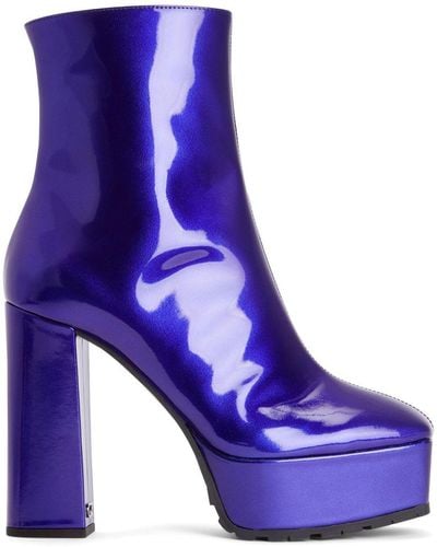 Giuseppe Zanotti Morgana Platform Ankle Boots - Blue