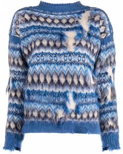 Maison Margiela Sweaters Blue
