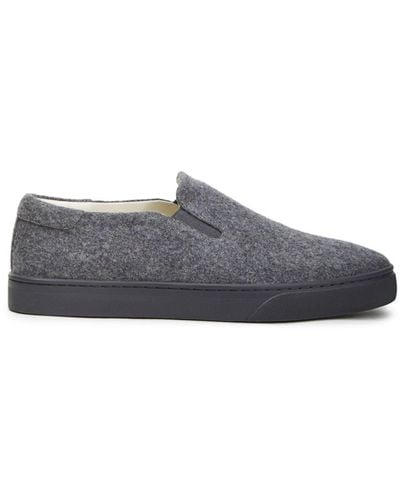 12 STOREEZ Slip-on Felted Wool Sneakers - Grey