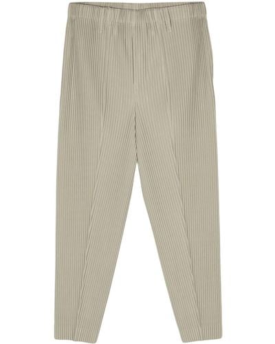 Homme Plissé Issey Miyake Compleat Tapered-leg Trousers - Natural