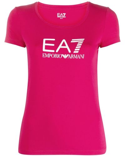 EA7 ロゴ Tシャツ - ピンク