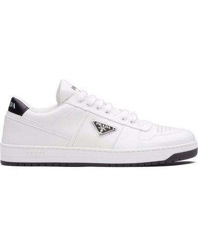Prada District Mirrored-effect Sneakers - White