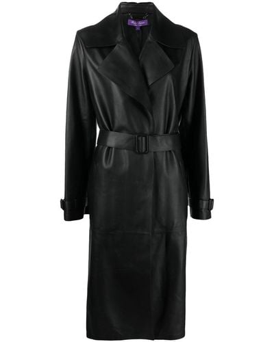 Ralph Lauren Collection Ainsley Belted Trench Coat - Black