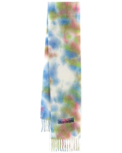 Acne Studios Tie-dye Brushed Scarf - Blue