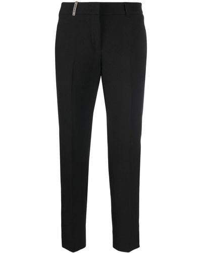 Peserico Cropped Tailored Pants - Black