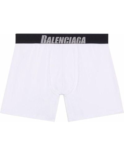Balenciaga Bóxer con logo en la cinturilla - Blanco