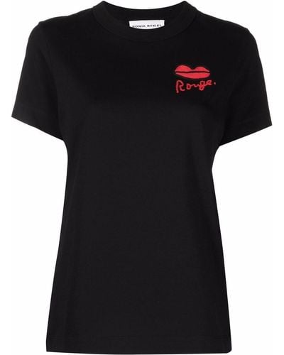 Sonia Rykiel Rouge T-Shirt - Schwarz